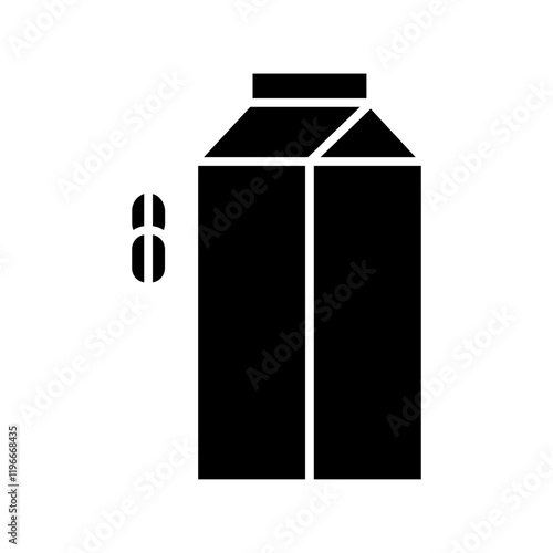 oat milk glyph icon