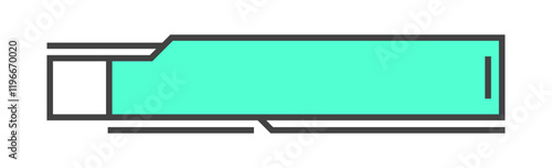 Futuristic element vector illustration. Colorful lower third video overlay.