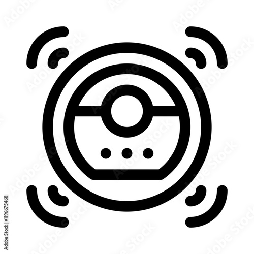 robot line icon