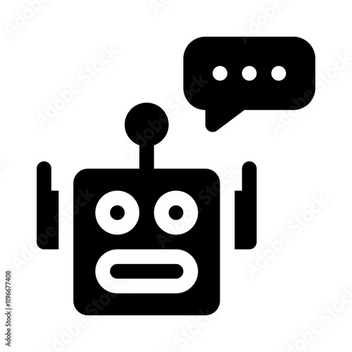 chatbot glyph icon