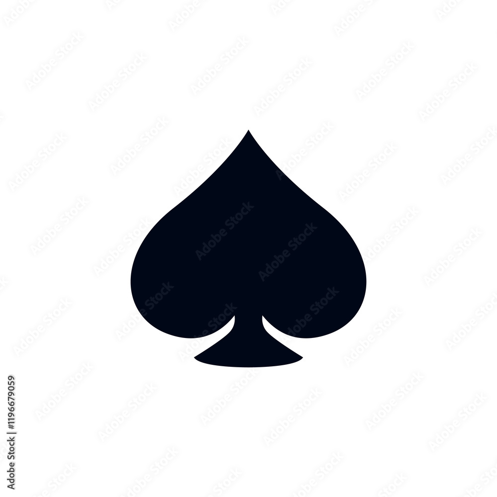 playing card symbols icon vector game play suits spade playing card symbols icon vector game play suits spade