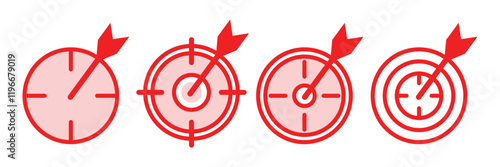 Target goal vector icon symbol design. Target icon. 