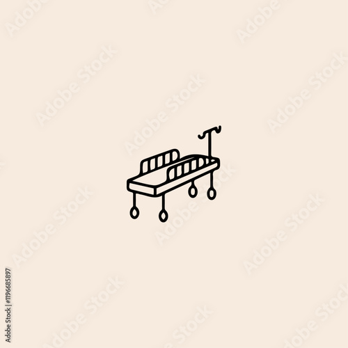 Stretcher icon flat vector design.