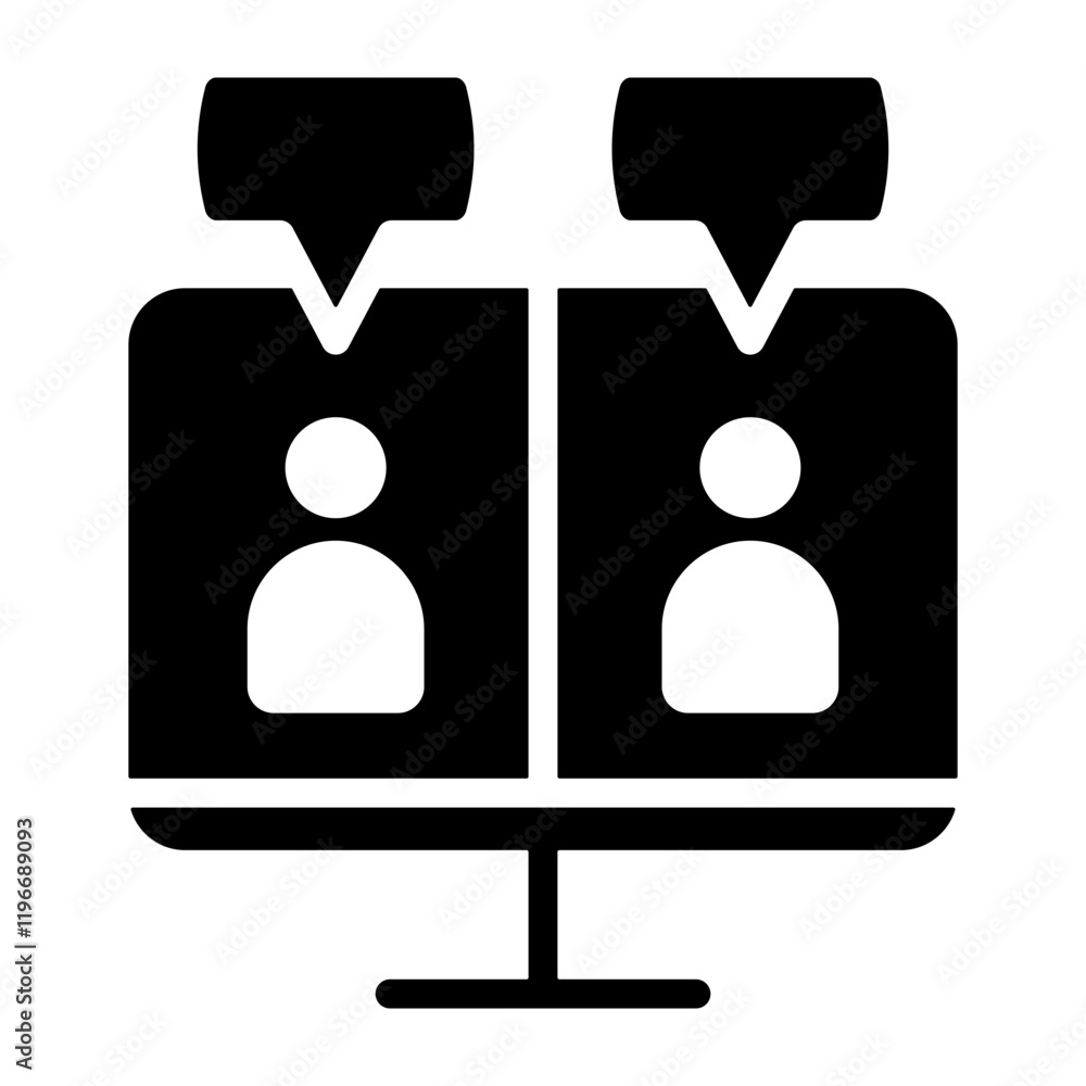 Virtual Communication Icon Virtual Communication Icon