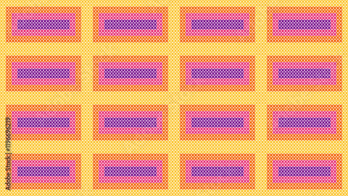 Seamless vector background. Knitted texture with rhombuses and squares.