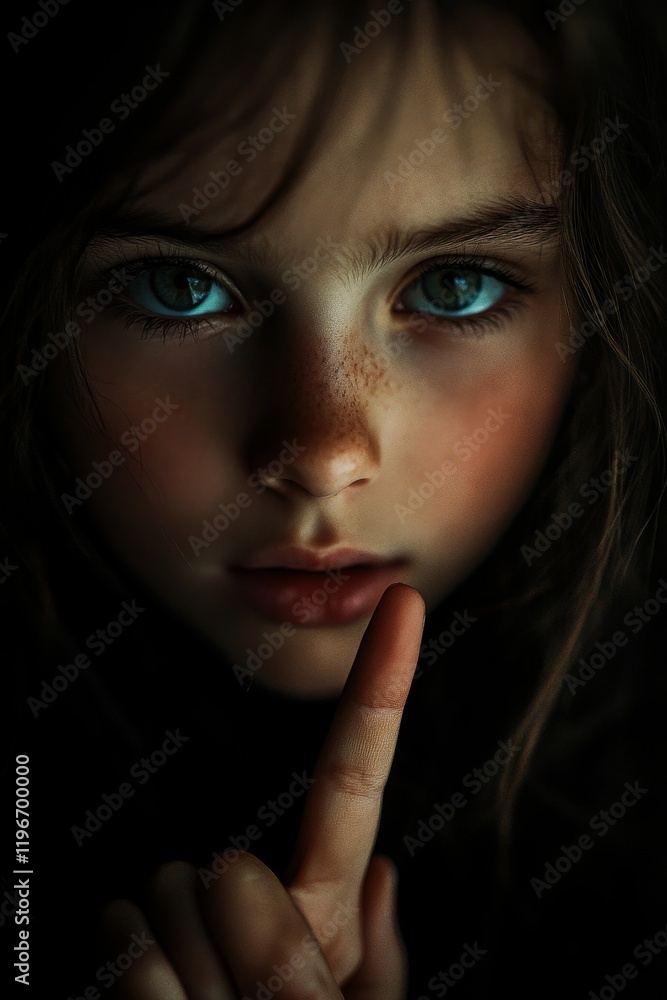 Mysterious Girl with Freckles, Secretly Shushing Mysterious Girl with Freckles, Secretly Shushing