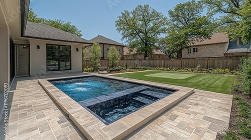 Luxury Backyard Oasis: Modern Pool and Landscaping Design