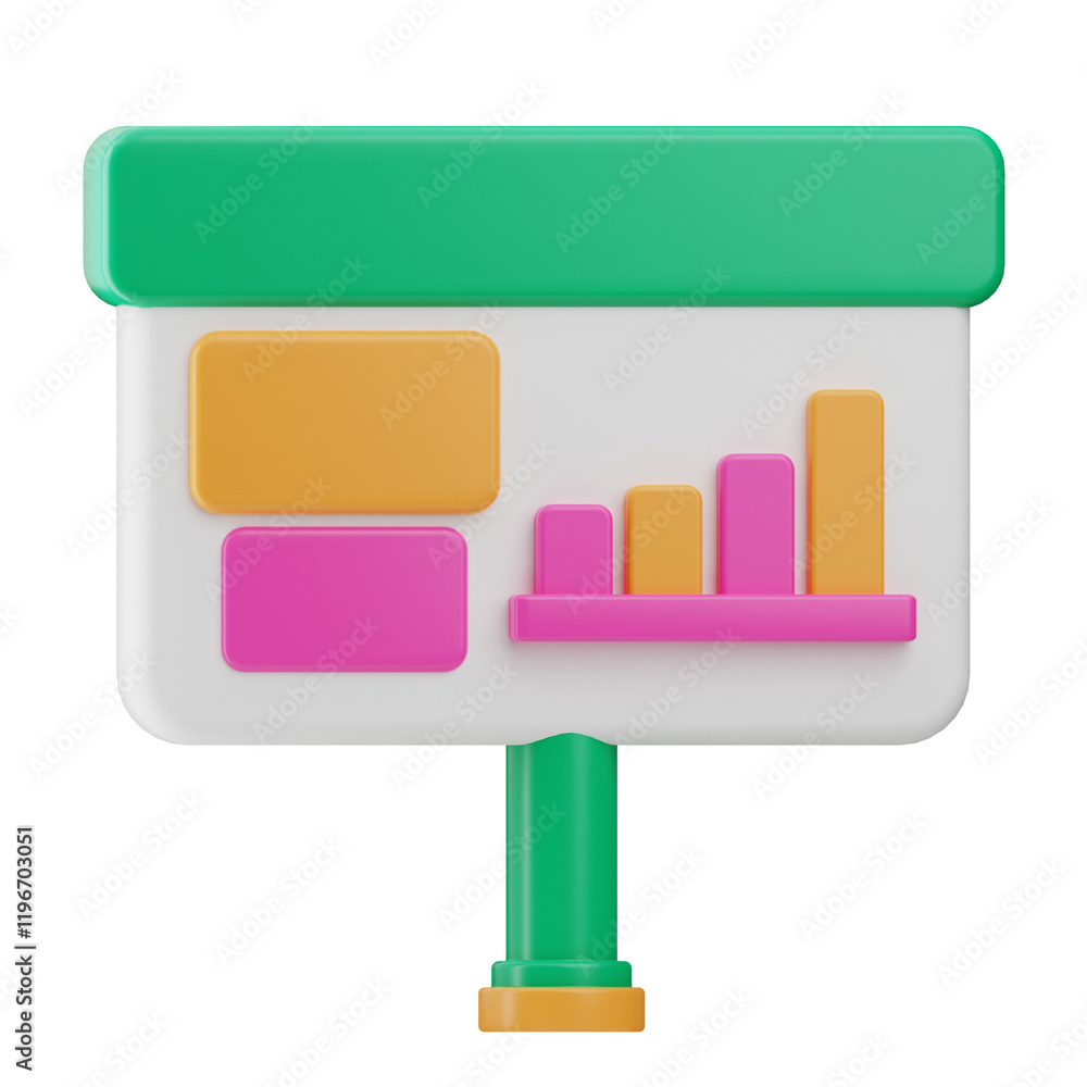Colorful Data Presentation Board with Charts Colorful Data Presentation Board with Charts