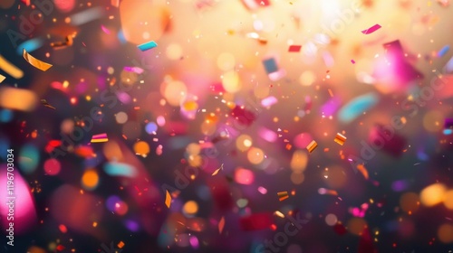 Vibrant Celebration: A Burst of Colorful Confetti