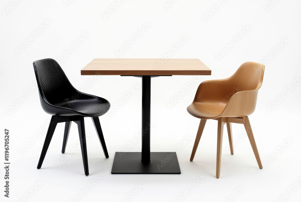 Modern dining space with minimalist furniture. Modern dining space with minimalist furniture.