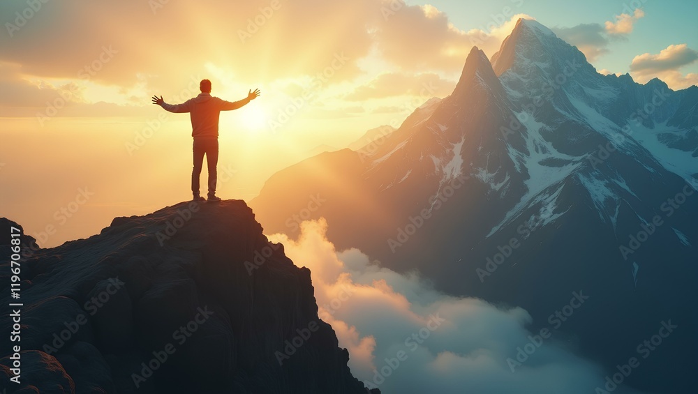 Divine Power at Dawn: A Silhouette of Faith Divine Power at Dawn: A Silhouette of Faith