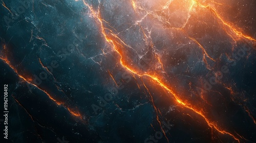Powerful thunderstorm texture with lightning strikes, electric bolts, and explosive fire in the dark