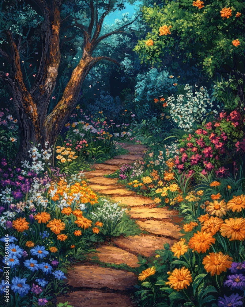 Obraz premium Enchanted Forest Painting