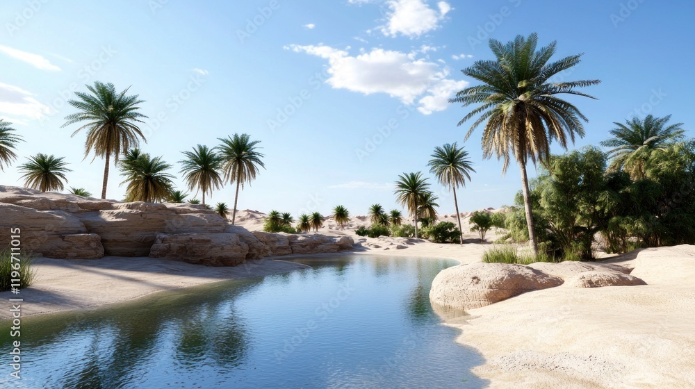 Serene desert oasis Serene desert oasis