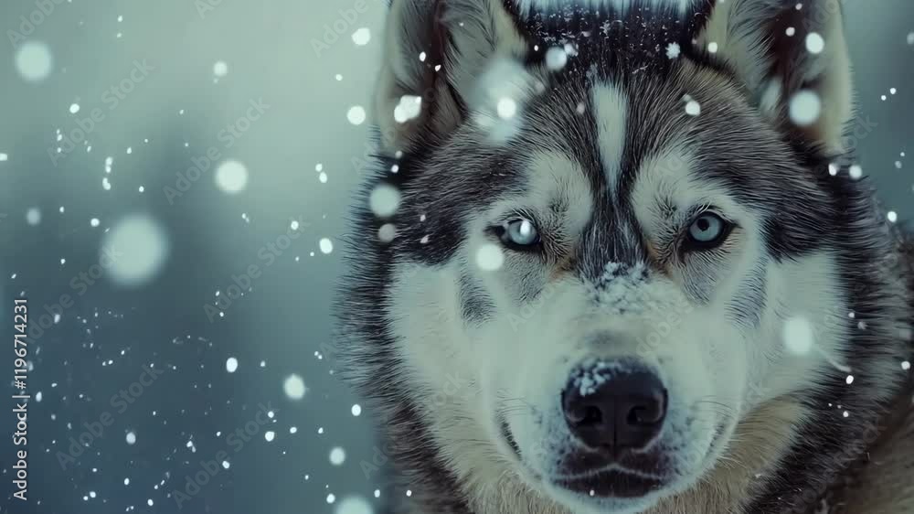 Dogs on a field covered in snow Dogs on a field covered in snow