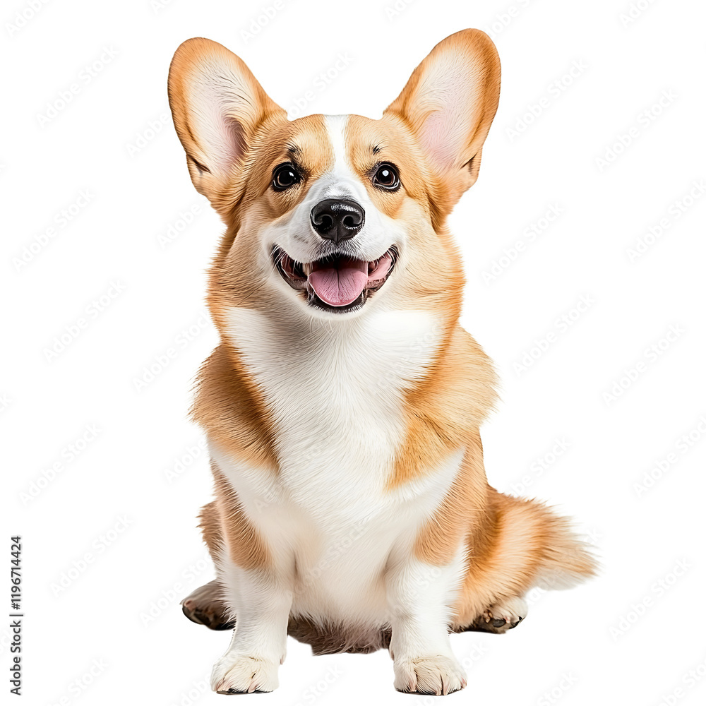 Corgi dog sitting isolated on white background Corgi dog sitting isolated on white background