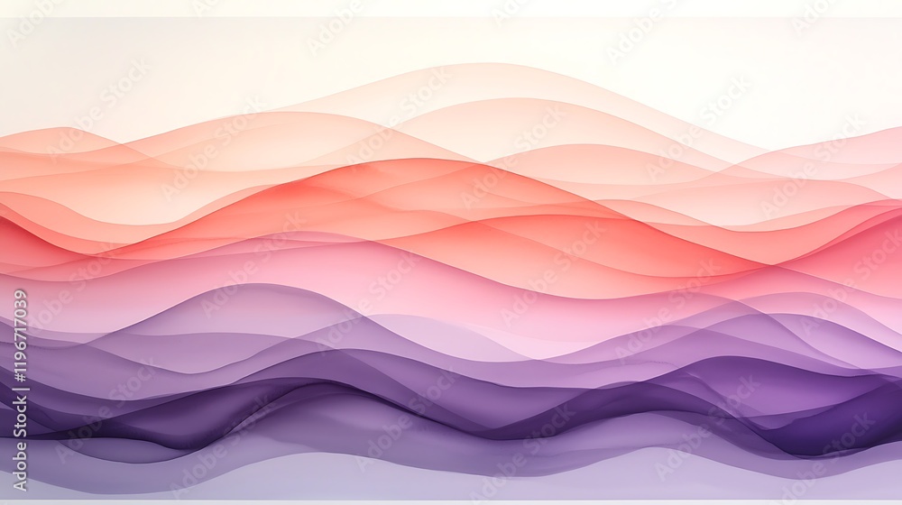 Abstract waves of soft colors in a gradient, creating a serene backdrop for various uses Abstract waves of soft colors in a gradient, creating a serene backdrop for various uses