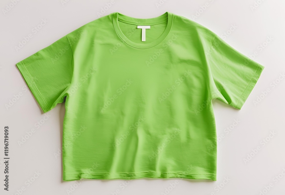 Blank green t-shirt mockup on gray background. Blank green t-shirt mockup on gray background.
