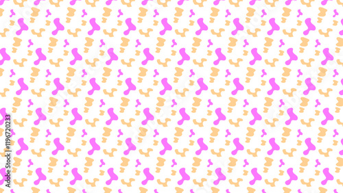Simple Vector Pastel color Seamless Pattern Spiral for background. Trendy banner design with colored doodles and confetti. curved lines, squiggles. Simple childish scribble wallpaper