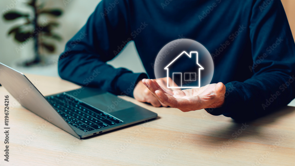 Property Insurance Concept Home and Real Estate Insurance, Maintenance, Fire Insurance, Term Insurance, Protecting and Buy and Sell Homes and Real Estate Online.