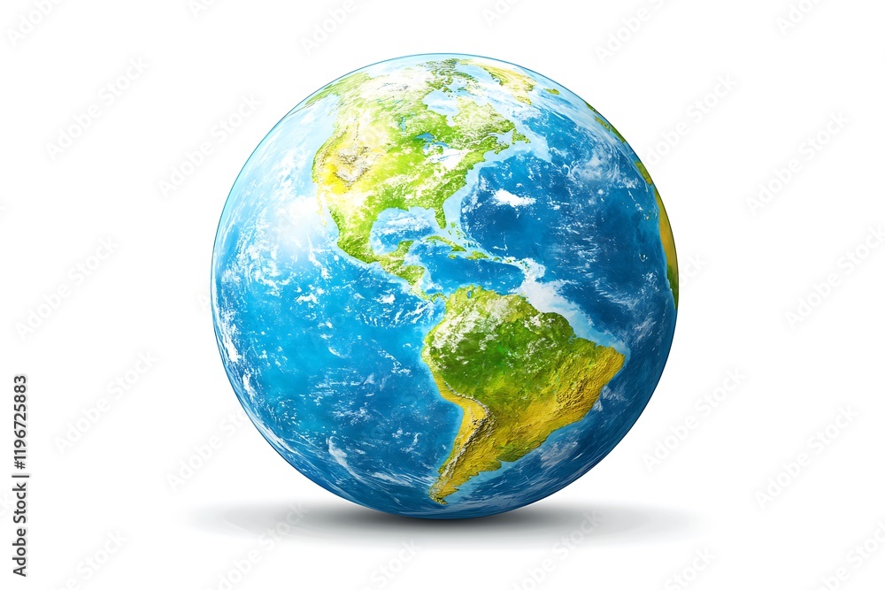 Obraz premium Stunning 3D Earth Globe - A Visual Representation of Our Planet