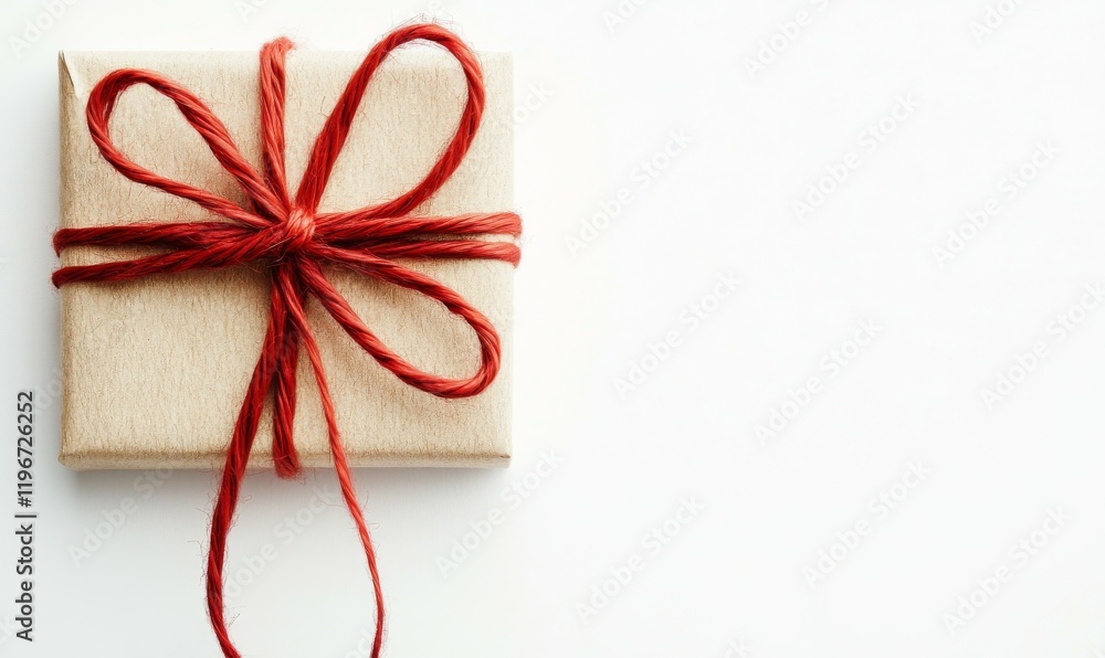 A string or twine bow, set against a white background. A string or twine bow, set against a white background.