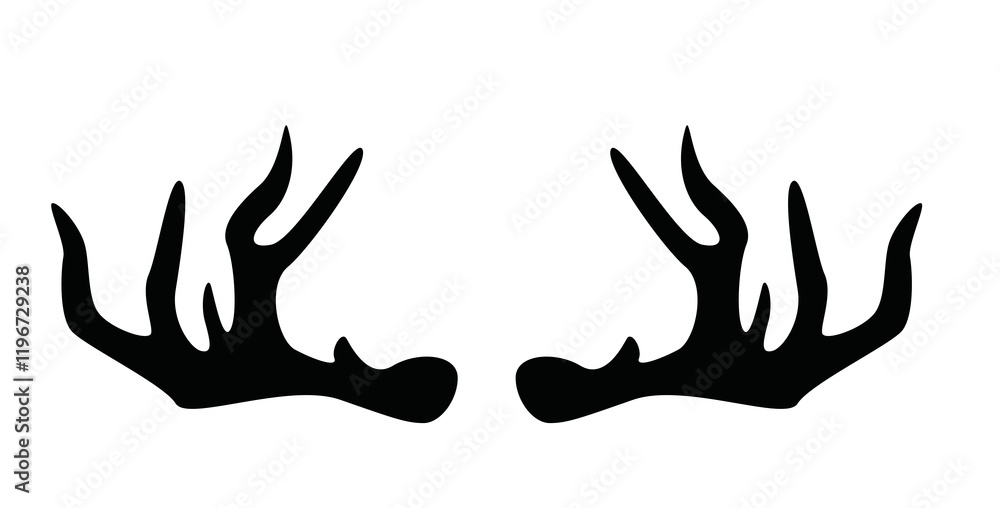 Obraz premium Geweih, Hirsch, Reh, Outdoor - Vektor