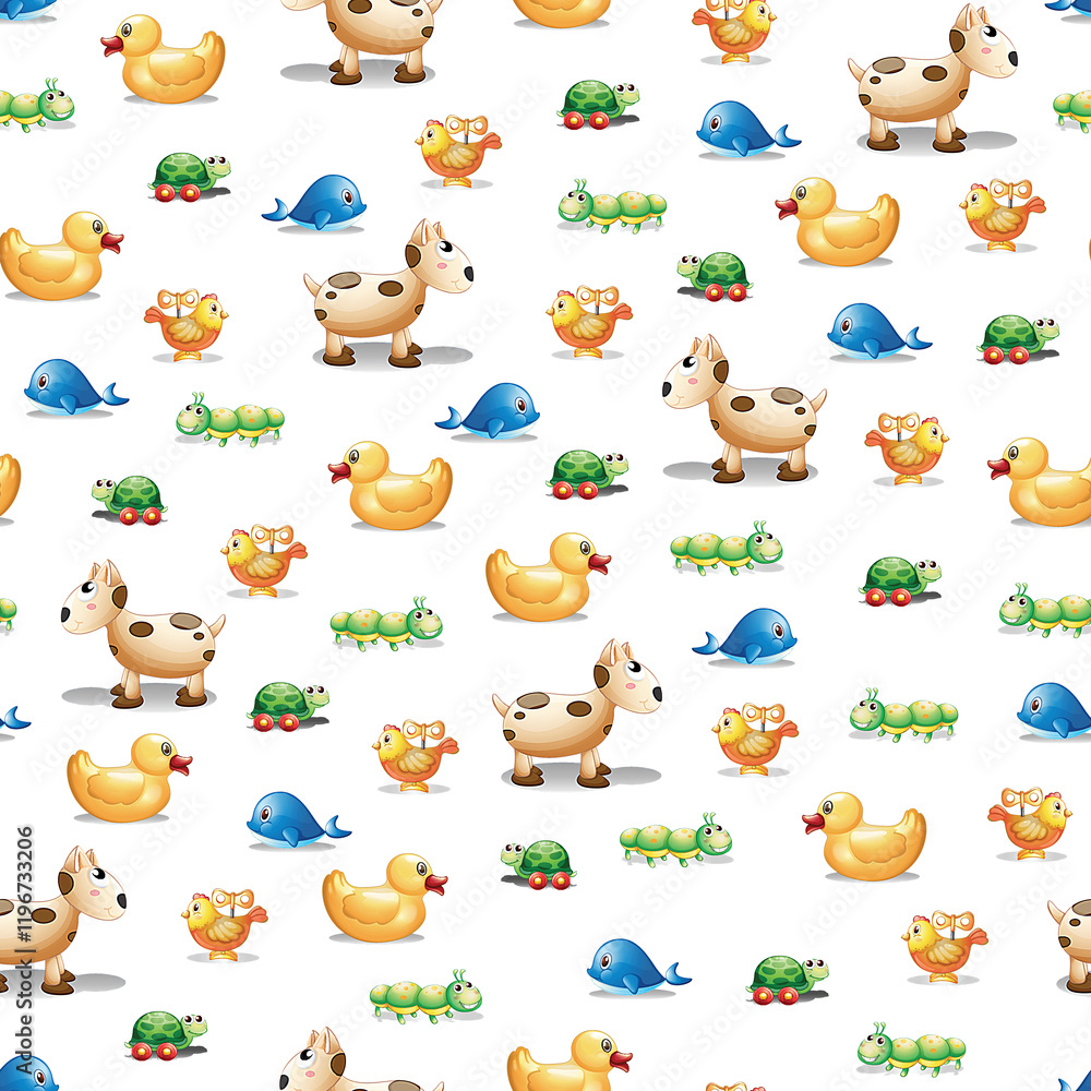 Obraz premium seamless pattern with cute animals