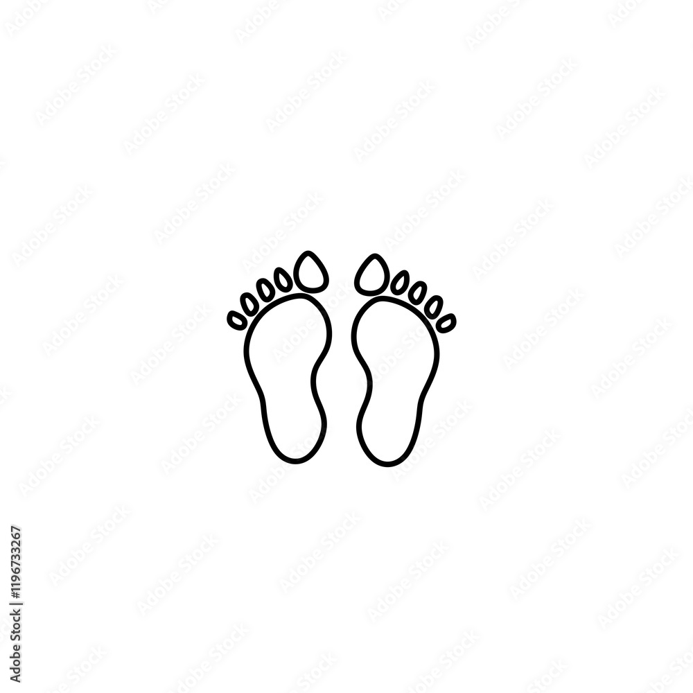 footprints vector icon footprints vector icon