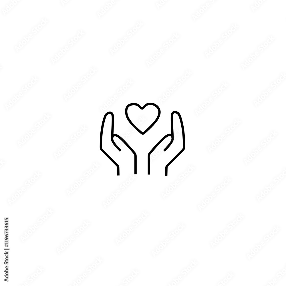 hands holding love vector icon hands holding love vector icon