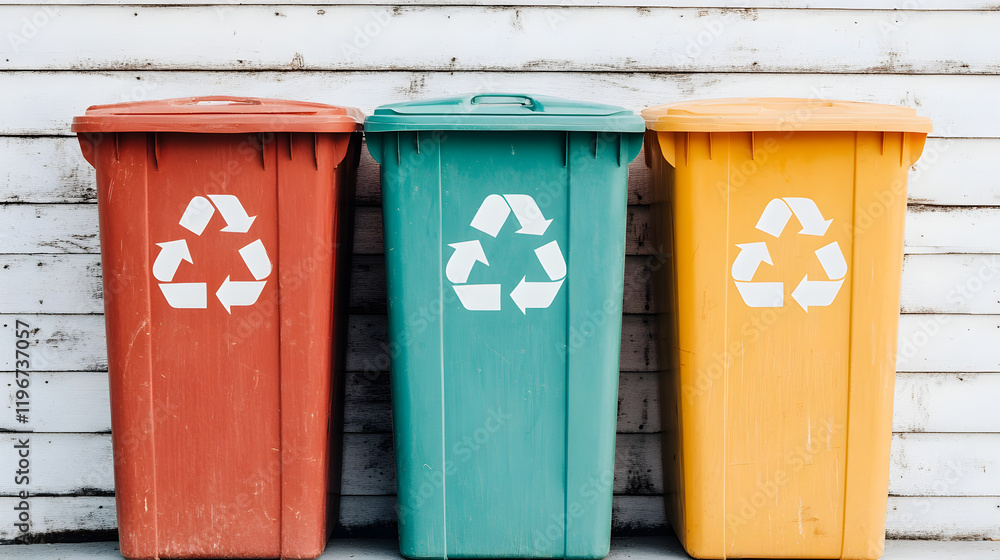 Naklejka premium Community park recycling initiative an educational campaign for urban sustainability