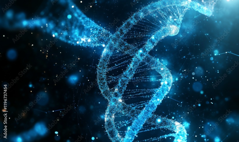 Abstract dark and blue digital background. Big data digital code, Data Communication and Transfer of DNA Biology. Futuristic information technology concept Abstract dark and blue digital background. Big data digital code, Data Communication and Transfer of DNA Biology. Futuristic information technology concept