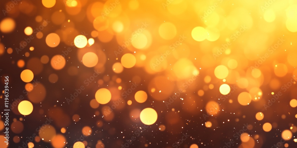 Abstract bokeh lights on golden orange background. Celebration atmosphere concept. Image for holiday banner and festival card. With copy space. Abstract bokeh lights on golden orange background. Celebration atmosphere concept. Image for holiday banner and festival card. With copy space.