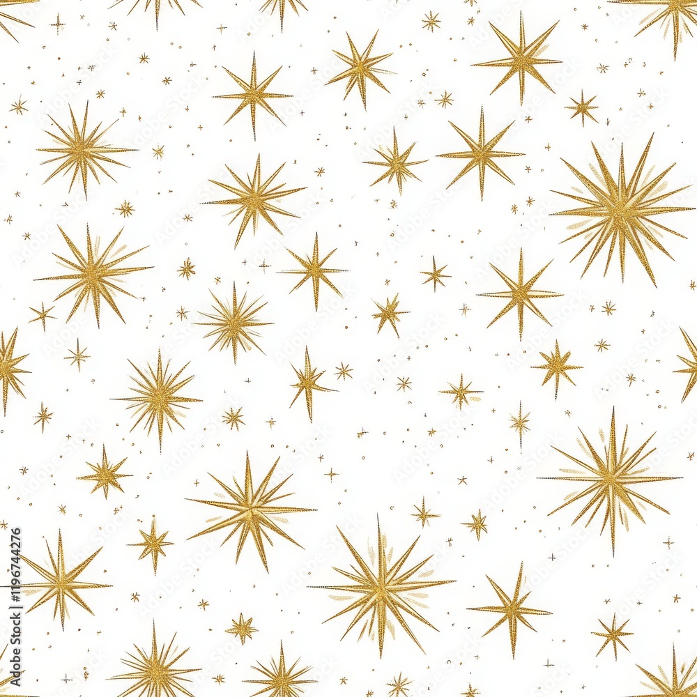 sparkling star pattern artwork, golden decorative elements, white clean background, elegant scattered starbursts, minimal festive design, celestial motif illustration, delicate line details sparkling star pattern artwork, golden decorative elements, white clean background, elegant scattered starbursts, minimal festive design, celestial motif illustration, delicate line details