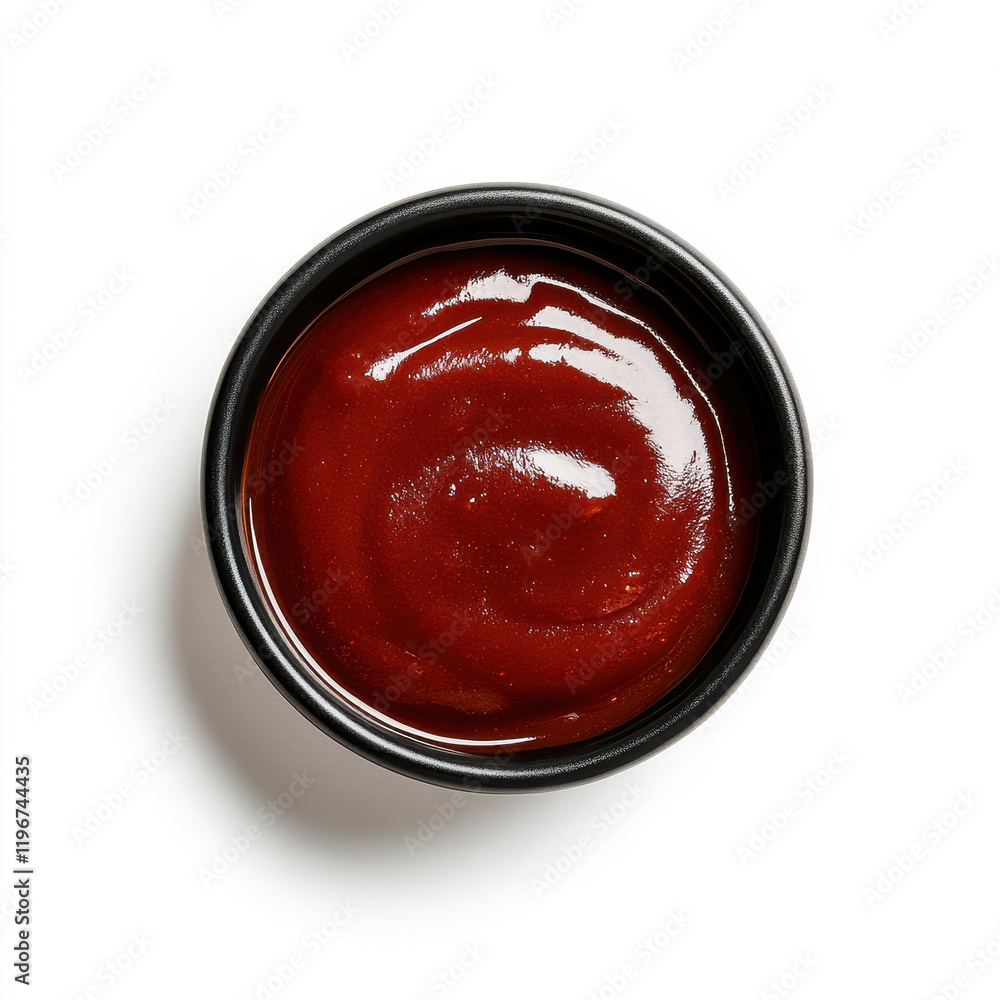 bowl of tangy barbecue sauce with glossy finish, perfect for dipping bowl of tangy barbecue sauce with glossy finish, perfect for dipping