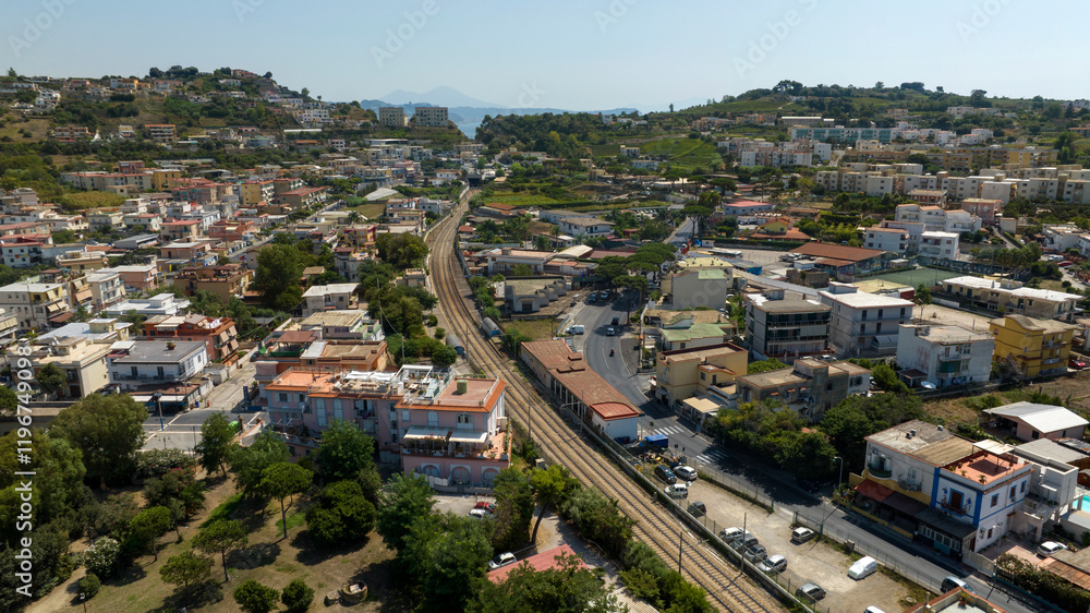 Obraz premium Aerial view of phlegraean fields.