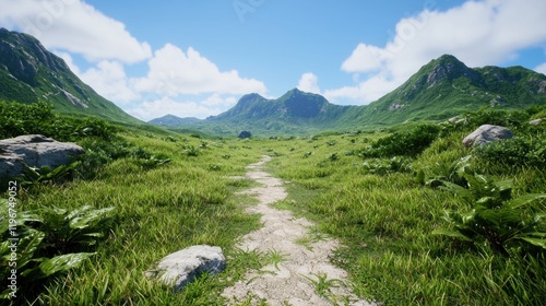 Mountain Path Landscape