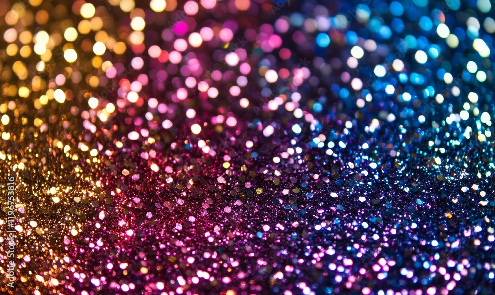 Naklejka premium Abstract Glitter Background with Warm and Cool Lights