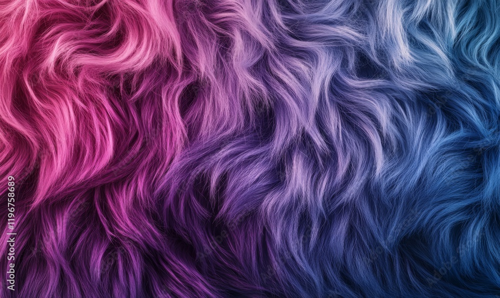 Abstract Wavy Texture of Different Colored Fur