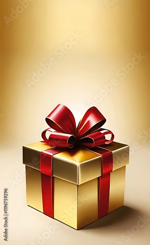 Wallpaper Mural gift box with red ribbon Torontodigital.ca