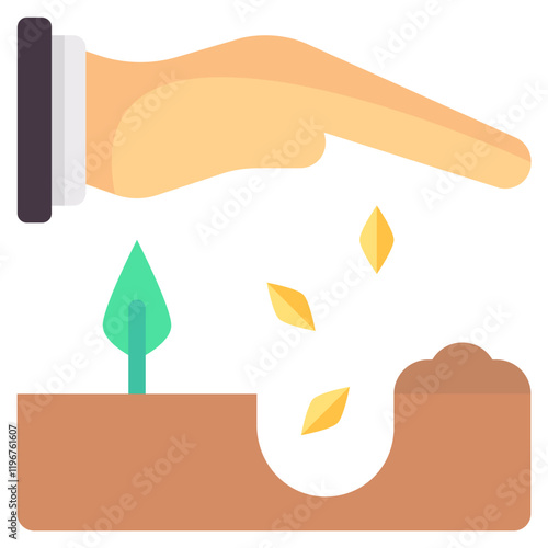 seeding vector flat icon