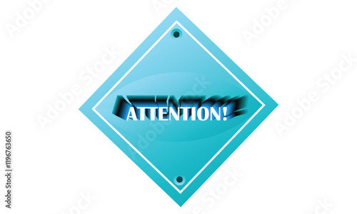Attention warning attacker alert sign Technology security protection concept