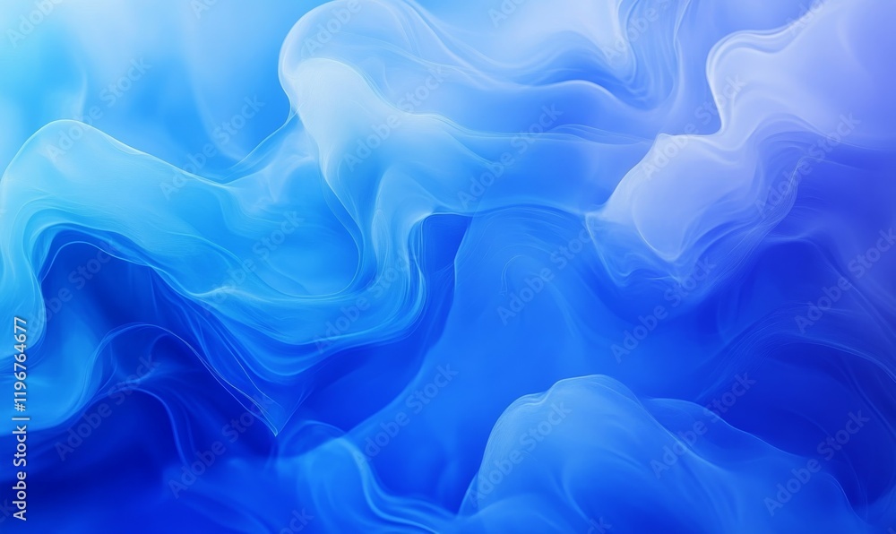 Fototapeta premium Bold blue paint gradient background for a dramatic and modern wall feature, bold statement, striking colors, edgy style, trendy interior, modern wall art