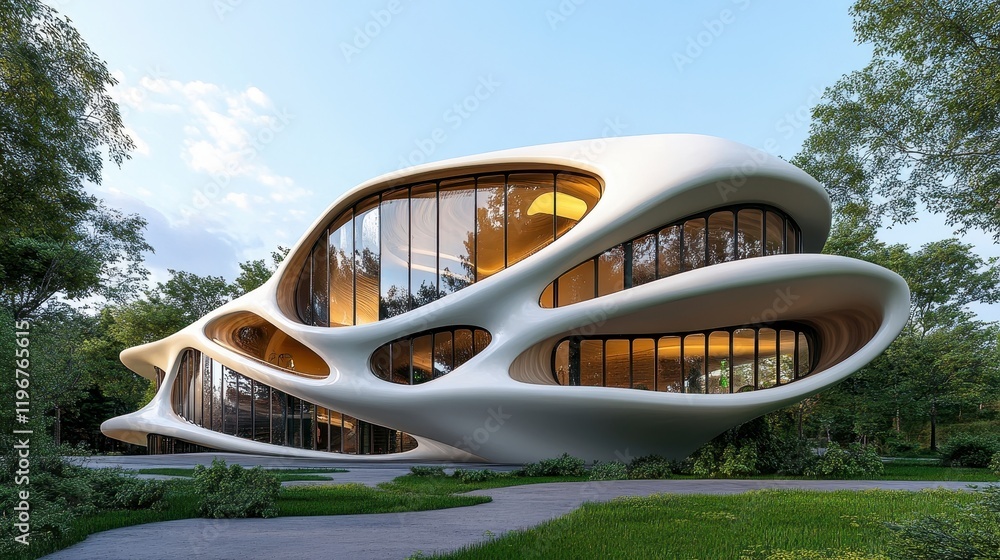Contemporary Organic Architecture with Unique Curved Design in Nature Contemporary Organic Architecture with Unique Curved Design in Nature