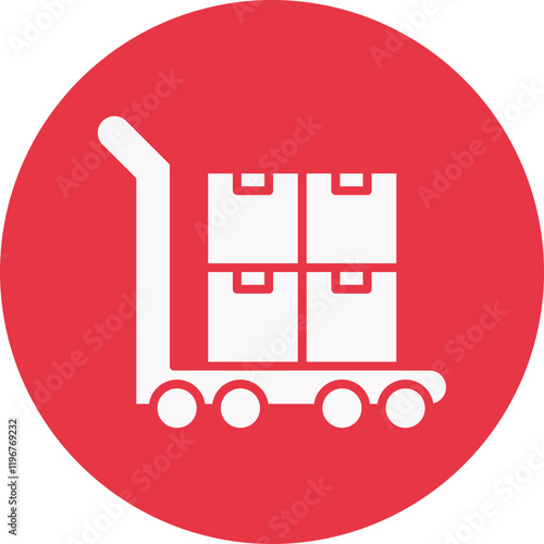 Pallet Jack glyph circle icon