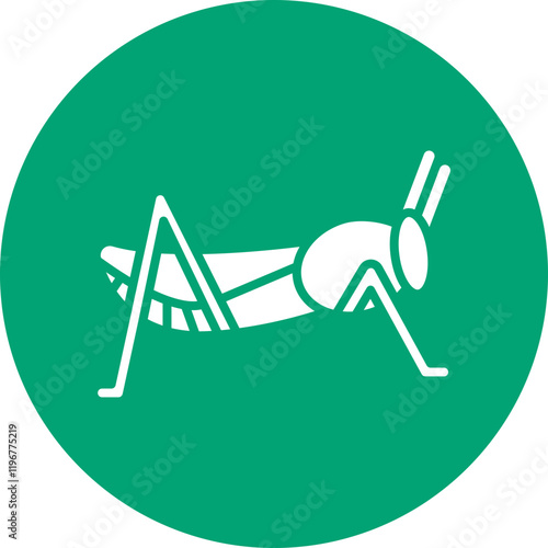 Locust glyph circle icon