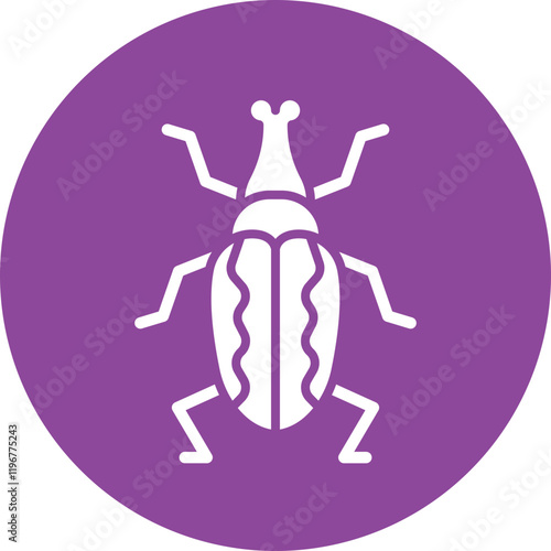 Weevil glyph circle icon