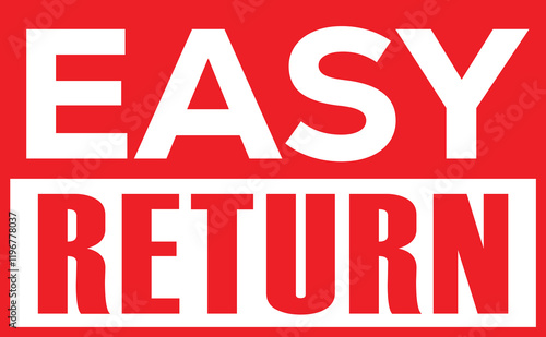 Easy returns icon, ecommerce ordered product return guarantee vector icon.