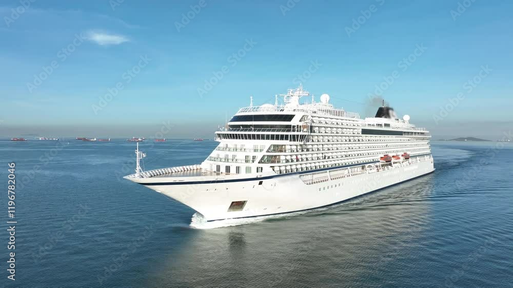 Cruise Ship, Cruise Liners beautiful white cruise ship above luxury cruise in the ocean sea concept exclusive tourism travel on holiday take a vacation time on summer. Cruise Ship, Cruise Liners beautiful white cruise ship above luxury cruise in the ocean sea concept exclusive tourism travel on holiday take a vacation time on summer.