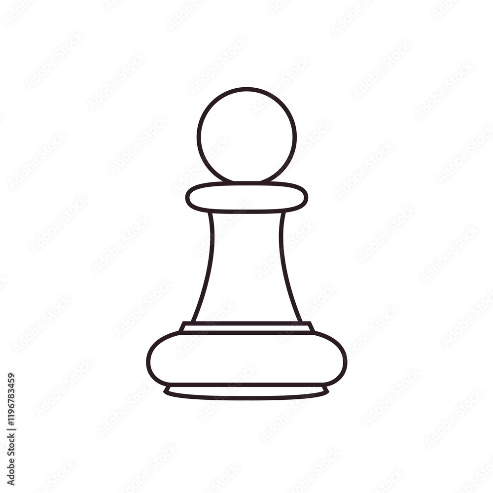 chess piece pawn vector illustration game symbol chess piece pawn vector illustration game symbol